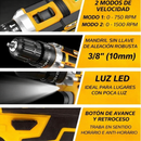 Kit de Taladro y Atornillador Inalámbrico MaxPro 48V Completo +REGALO: Maletín de Accesorios y 2 Baterías