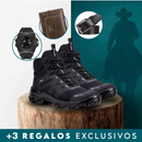 Bota Masculina Dry-Tech Ortopédica Impermeable y con Suela Antideslizante + 3 regalos: Reloj, Cinturón y Billetera