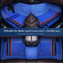 Kit completo de alfombras de cuero personalizadas para tu auto + REGALO: funda para volante