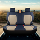 Funda de Asiento Universal Fusion en cuero legítimo con airbag, más regalos: alfombra de cuero y cubierta de volante.