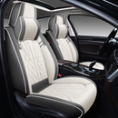 Funda de Asiento Universal Vector en Cuero Legítimo con Airbag + REGALOS: Alfombra de Cuero y Funda para Volante