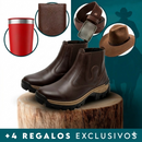 Kit de Bota Masculina Adventure de Cuero Legítimo y Suela Antideslizante +4 REGALOS: Billetera, Sombrero, Cinturón y Vaso Térmico