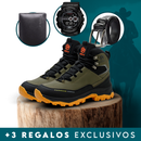 Kit de Bota Masculina Safety en cuero legítimo 100% (impermeable y antideslizante) + 3 regalos por tiempo limitado