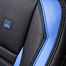 Funda para Auto Booster Universal en Cuero Legítimo con Airbag Incorporado + REGALO: Alfombra y Funda para Volante